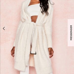 House of CB MILK WHITE MOHAIR CARDIGAN